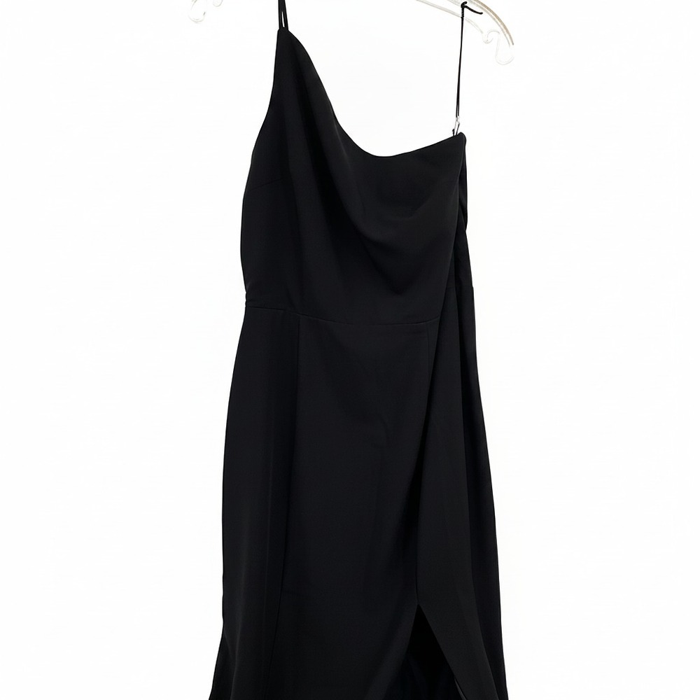 Amsale Black One-Shoulder Maxi Dress | Women’s Size 10 Regular